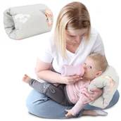 Poduszki do karmienia - Poduszka do karmienia mała mufka do karmienia - niemowlęca bawełniana poduszeczka pod ramię podczas karmienia piersią i butelką królik - miniaturka - grafika 1