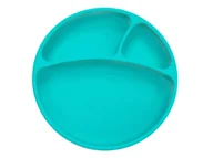 Zabawki interaktywne dla dzieci - MinikOiOi Zielony - Talerzyk Silikonowy Z Przegródkami - Green - MinikOiOi TALERZYK GREEN - miniaturka - grafika 1