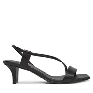 Sandały damskie - Sandały Calvin Klein Heel Sandal 50 Squared Lth HW0HW02534 Czarny - miniaturka - grafika 1