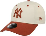 Czapki i chusty sportowe męskie - 9Forty Kids Youth Contrast Yankees Cap by New Era, beżowo-czerwony, One Size - miniaturka - grafika 1