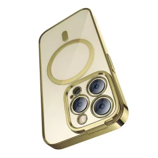 Zestaw Etui Baseus Glitter Magnetic do iPhone 14 Pro Max (złote) + szkło hartowane + zestaw czyszczący - Etui i futerały do telefonów - miniaturka - grafika 4