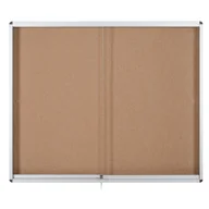 Gabloty - Bi-Office Gablota z drzwiami przesuwnymi, korkowa, 967 x 706 mm VT690101160 - miniaturka - grafika 1