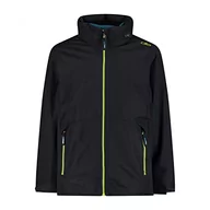 Kurtki i płaszcze dla chłopców - CMP - Kid Jacket Fix Hood Detachble Inn.Jacket, Boy, Antracite-Deep Lake, 104 - miniaturka - grafika 1