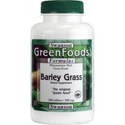 Suplementy naturalne - SWANSON Trawa jęczmienna Barley Grass 500mg 240 tabletek - miniaturka - grafika 1