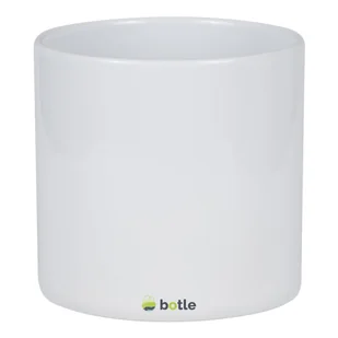 Doniczka osłonka ceramiczna Biały połysk walec 16x15 cm szkliwiona gładka - Donice Doniczka osłonka ceramiczna Biały połysk walec 16x15 cm szkliwiona gładka - Donice - miniaturka - grafika 1