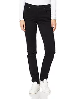 Spodnie damskie - GANT Damskie spodnie sportowe Farla Super Stretch Jeans spodnie rekreacyjne, czarne, 28 - grafika 1