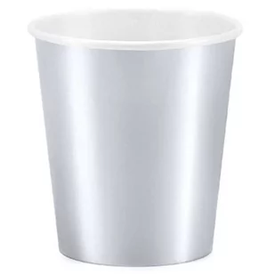 PartyDeco Kubeczki papierowe "Classic", srebrne, 200 ml, 6 szt KPP11-018 - Naczynia i sztućce jednorazowe - miniaturka - grafika 1