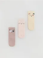 Skarpetki dla dzieci - Reserved - Skarpetki antypoślizgowe 3 pack - wielobarwny - miniaturka - grafika 1