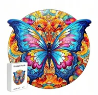 Puzzle - PUZZLE DREWNIANE 3D dla dorosłych dzieci MOTYL KWIATY Dzień Kobiet 61 el - miniaturka - grafika 1