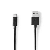 Kable USB - Nedis CCGL60500BK30 kabel USB USB 2.0 3 m USB A Micro-USB B Czarny - miniaturka - grafika 1