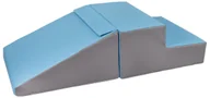 Leżaczki i huśtawki - komplet 2 dużych klocków kształtek piankowych żłobek przedszkole rehabilitacja (biały, jasnoniebieski, szary) - miniaturka - grafika 1