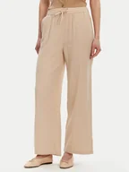 Spodnie damskie - ONLY Spodnie dzianinowe Thyra 15296375 Beżowy Comfort Fit - miniaturka - grafika 1