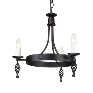 Elstead Lighting Belfry 3Lt Chandelier Black BY3 BLACK Elstead lampa wisząca stylowa świecznikowa BY3 BLACK) - Lampy sufitowe - miniaturka - grafika 1