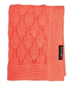 Koce i narzuty dla dzieci - Lullalove Kocyk ażurowy boho - koral 5902633255787 - miniaturka - grafika 1