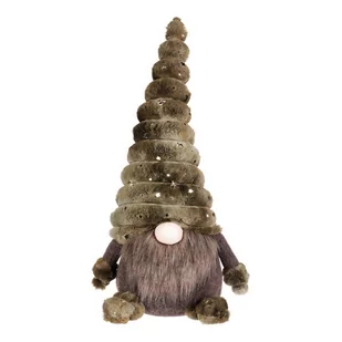 Świąteczny skrzat z tkaniny, brązowy, 26 x 46 x 18 cm - Ozdoby bożonarodzeniowe - miniaturka - grafika 1