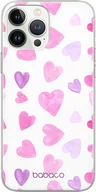 Etui i futerały do telefonów - Etui do Apple IPHONE 14 PRO Serduszka 005 Babaco Nadruk częściowy Przeźroczysty - miniaturka - grafika 1