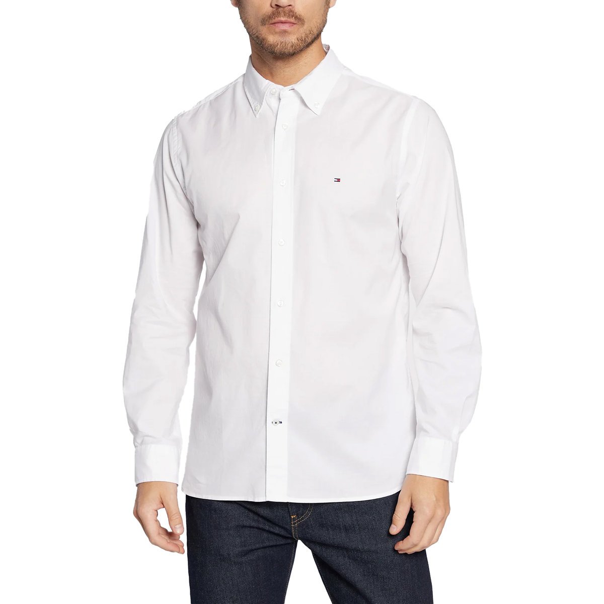 Koszula męska Tommy Hilfiger CORE FLEX POPLIN RF SHIRT MW0MW25035 YBR S