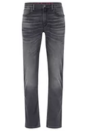 Spodenki męskie - HUGO Męskie spodnie jeansowe, Dark Grey27., 38W / 34L - miniaturka - grafika 1
