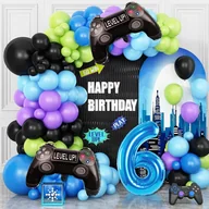 Balony i akcesoria - ZESTAW BALONÓW GAMINGOWY NA 6 URODZINY PAD KONTROLER GIRLANDA BALONOWA - miniaturka - grafika 1