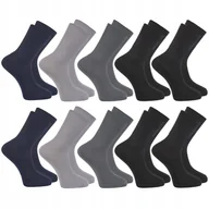 Skarpetki męskie - 10x BEZUCISKOWE Skarpetki Męskie Długie Bawełniane 10 Par MORAJ r. 43-45 - miniaturka - grafika 1