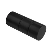 Karnisze - CITY zakończenie Walec 25 mm czarny 2 szt. - miniaturka - grafika 1