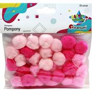 Zabawki kreatywne - Pompony akrylowe 25mm różowe 30szt - Titanum - miniaturka - grafika 1