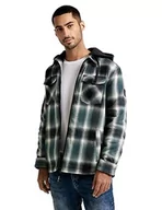 Kurtki męskie - Street One MEN Męska kurtka przejściowa, overshirt w kratkę, Dark Forest Green, L - miniaturka - grafika 1