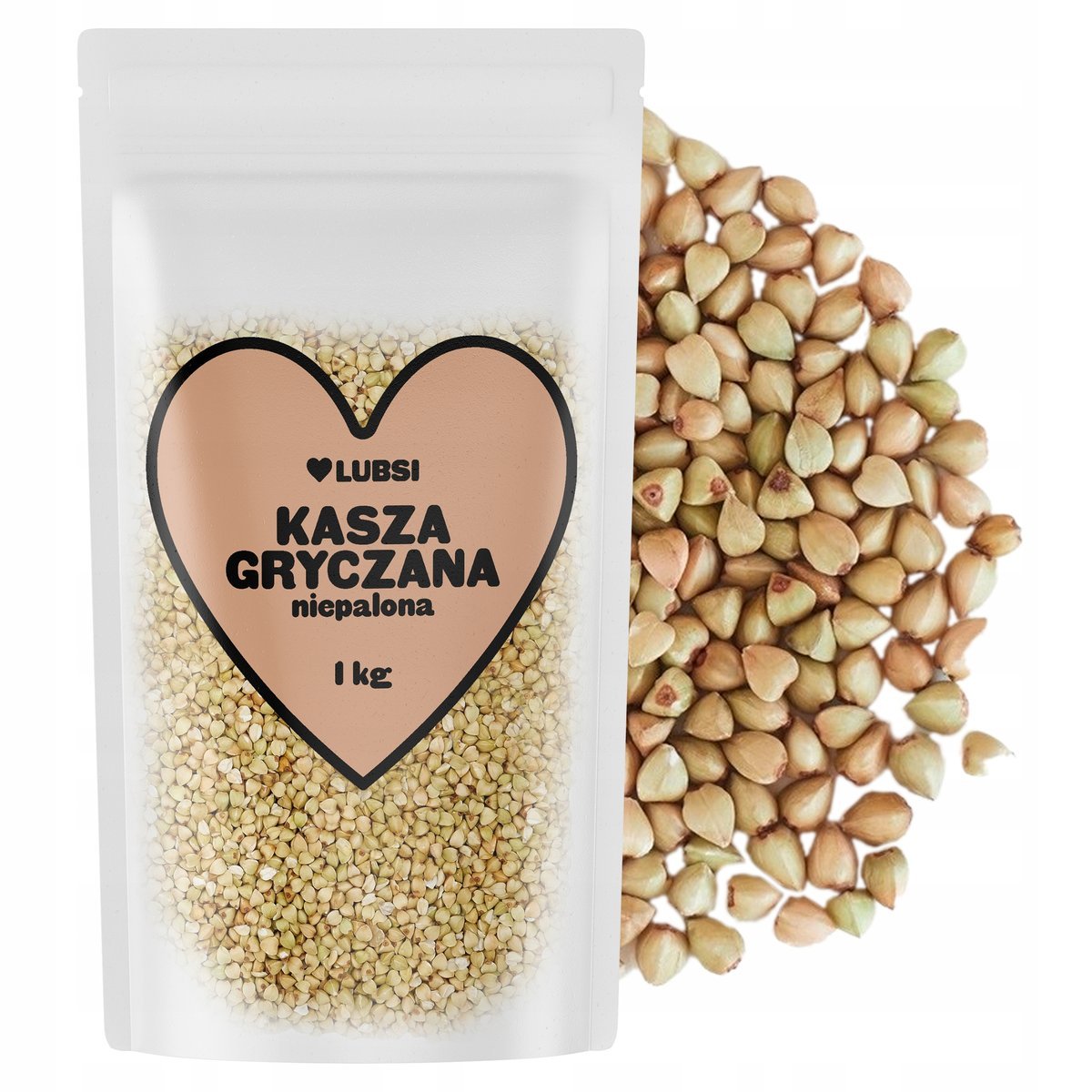 Kasza gryczana niepalona 1kg LUBSI biała wysoka jakość naturalna gryka