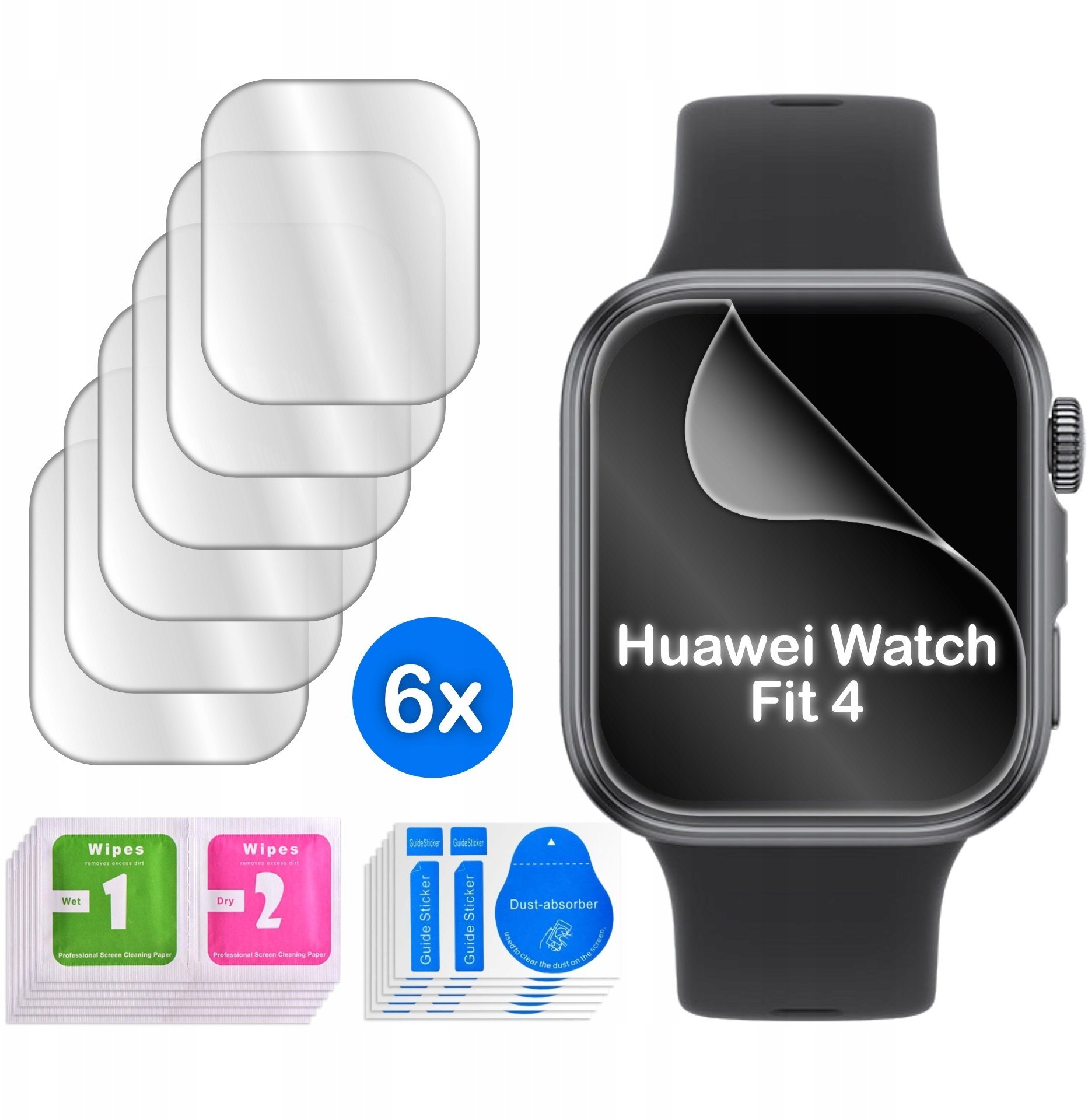 krainaGSM FOLIA do Huawei Watch Fit 4 HYDROŻELOWA OCHRONNA na ekran 3D 6 sztuk