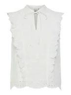 Bluzki damskie - YAS Bluzka Luma 26036259 Biały Regular Fit - miniaturka - grafika 1