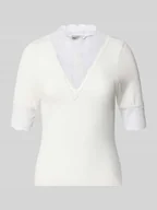 Koszulki i topy damskie - t-shirt o kroju slim fit z mieszanki wiskozy model 'Tilde' - miniaturka - grafika 1