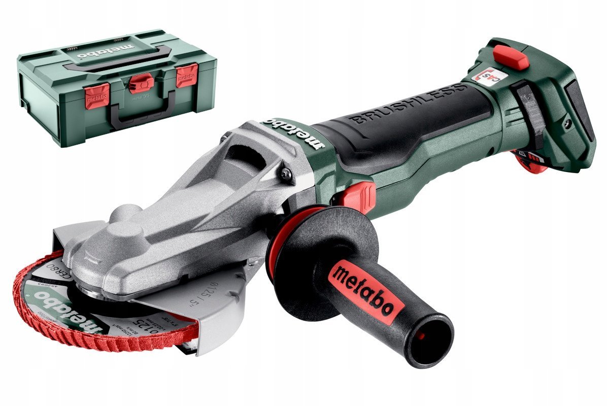 METABO SZLIFIERKA PACHWINOWA Z PŁASKĄ GŁOWICĄ WVBF 18 LTX BL 15-125 Quick