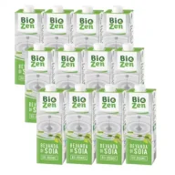 Napoje roślinne - Biozen Napój sojowy naturalny bezglutenowy Zestaw 12 x 1 l Bio - miniaturka - grafika 1
