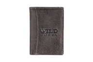 Portfele - Portfel Męski Skórzany z Zapięciem Wild Horse RFID Szary - miniaturka - grafika 1