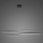 Lampy sufitowe - Altavola Design Lampa sufitowa Nowoczesna lampa sufitowa ledowa czarna Altavola Ledowe okręgi LA084/CO4_100_in_3k_black_dimm LA084/CO4_100_in_3k_black_dimm - miniaturka - grafika 1