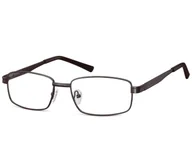 Okulary korekcyjne, oprawki, szkła - Męskie Oprawki korekcyjne zerówki okulary metalowe 639D czarne - miniaturka - grafika 1
