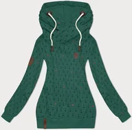 Bluzy damskie - Wzorzysta bluza damska turkusowa (2304) - 6&8 Fashion - miniaturka - grafika 1