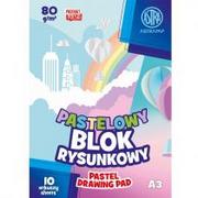 Szkolne artykuły papiernicze - Blok rysunkowy kolorowy pastelowy Astrapap A3 80g 10 ark pakiet 10 sztuk - miniaturka - grafika 1