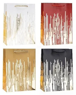 Torebka ozdobna 18x24x8cm hot-stamp mix Rozette - artykuł papierniczy - Opakowania i torebki na prezenty - miniaturka - grafika 1