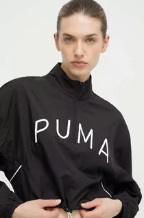 Kurtki damskie - Puma kurtka treningowa Fit Move kolor czarny przejściowa oversize 524816 - grafika 1