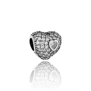 Srebrna zawieszka do bransoletki charms serce z cyrkoniami pr.925 - Wisiorki Srebrna zawieszka do bransoletki charms serce z cyrkoniami pr.925 - Wisiorki - miniaturka - grafika 1