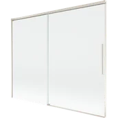 Parawany nawannowe - Mexen Rox parawan nawannowy 2-skrzydłowy rozsuwany 190 x 150 cm, transparent, nikiel szczotkowany - 8C9-190-001-97-00 - miniaturka - grafika 1