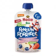 Desery dla dzieci - Holle Mus owocowy z napojem ryżowym i zbożami jabłko&jagody + owiec&komosa ryżowa 110 g Bio - miniaturka - grafika 1