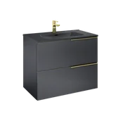 Szafki łazienkowe - ELITA SOHO 80 2S BLACK MATT PDW SZAFKA PODUMYWALKOWA PODWIESZANA 168743 - miniaturka - grafika 1