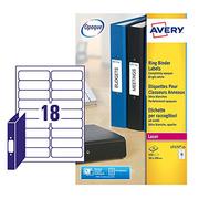 Etykiety do drukarek - Avery L7172-25 samoprzylepne etykiety segregatorów, 18 etykiet na arkusz A4 - miniaturka - grafika 1