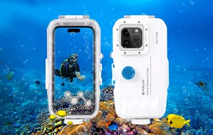 Plastikowe wodoodporne etui Puluz na iPhone 14 Plus/Pro Max/13 Pro Max/12 Pro Max/11 Pro Max (biały) - Etui i futerały do telefonów - miniaturka - grafika 3