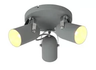 Lampy sufitowe - Candellux Plafon LAMPA sufitowa GRAY 98-66503 natynkowa OPRAWA okrągła SPOT reflektorki szare 98-66503 - miniaturka - grafika 1