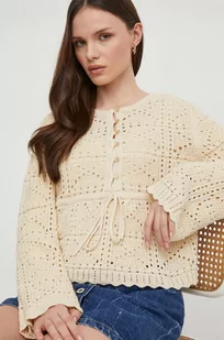 Pepe Jeans sweter GAELLE damski kolor beżowy lekki - Swetry damskie - miniaturka - grafika 1