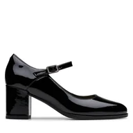 Półbuty damskie - Półbuty Clarks Freva 55 Strap 26181337 Czarny - miniaturka - grafika 1