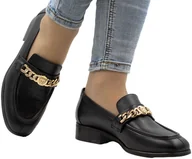 Mokasyny damskie - Mokasyny Karino 4185-076P Czarny Lico Skóra Naturalna_TN - KARINO - miniaturka - grafika 1